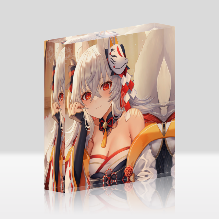 アクリルブロック - 100x100mm ホワイト