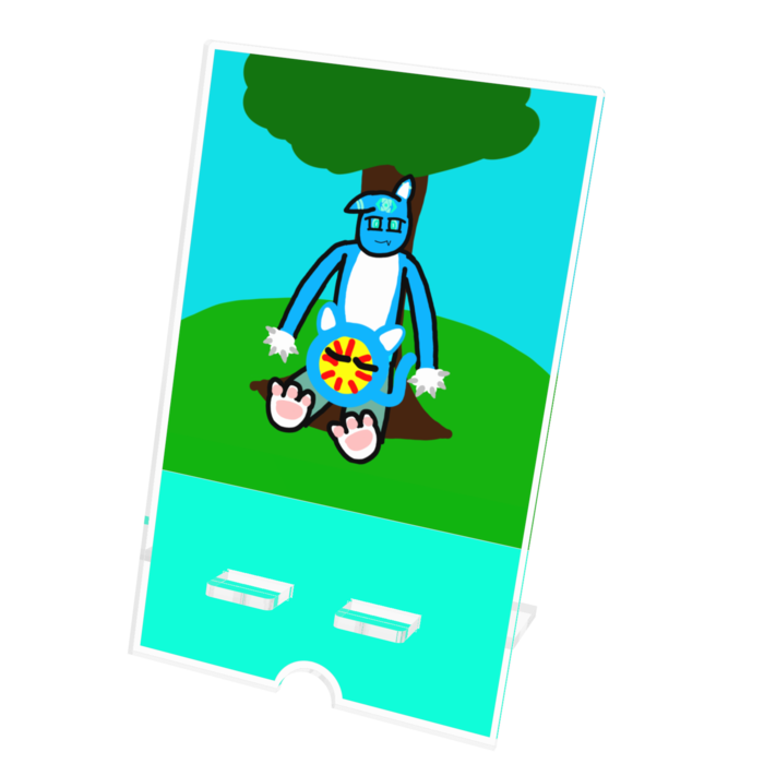 アクリルスマホスタンド - 100x160mm(ケーブル穴あり)