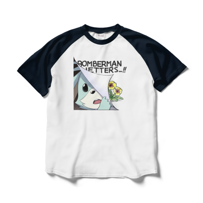 ラグランTシャツ - L - ホワイト×ネイビー