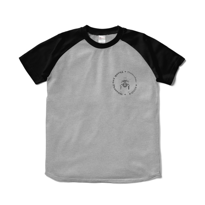 ラグランTシャツ - S - 杢グレー×ブラック