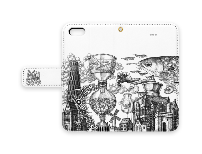 手帳型iPhoneケース - iPhone 5 / 5s / SE - ストラップ穴 あり