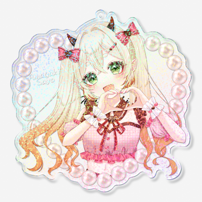 ホログラムアクリルキーホルダー - 100 × 100mm