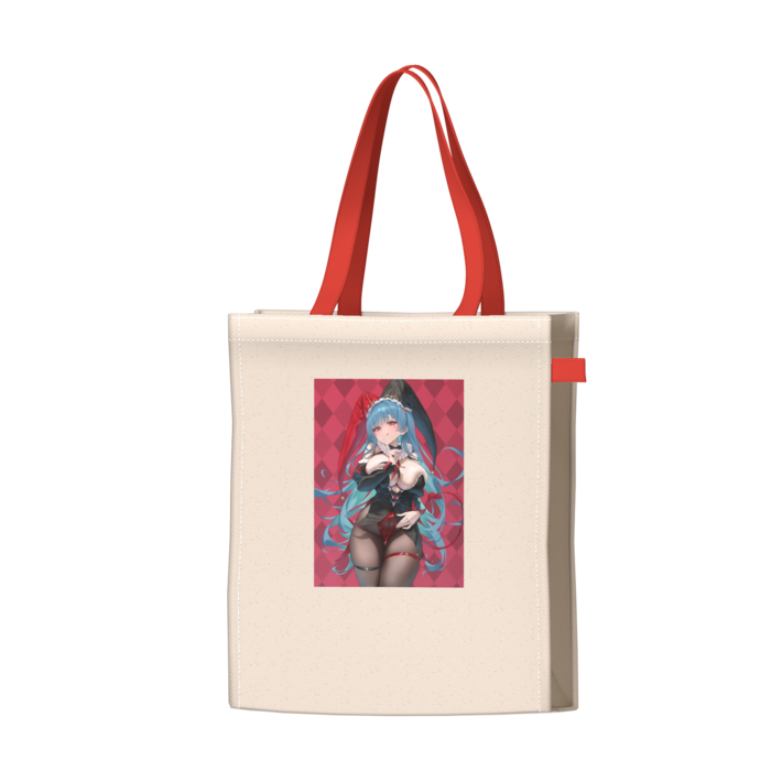 ツートンカラーバッグ - レッド - W34 × H41 × D14cm