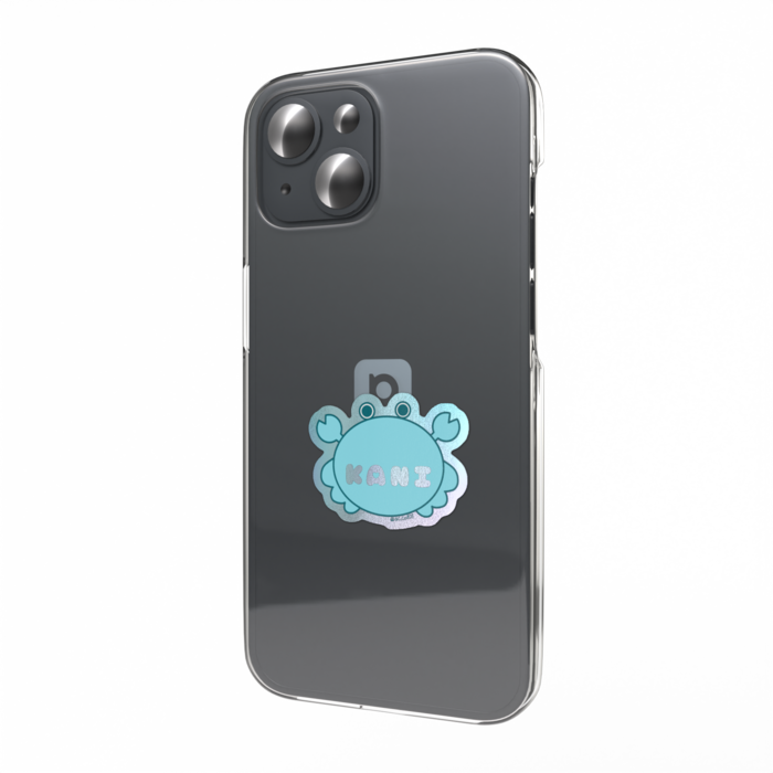 かにステッカー(水色)