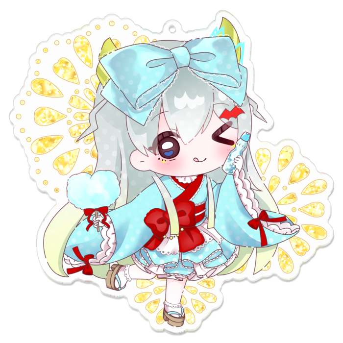 身長100mmくらいの浴衣メメちゃん