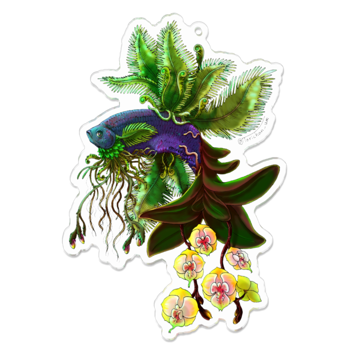 キーホルダー 胡蝶蘭のベタ とりちゃん の物置 Booth
