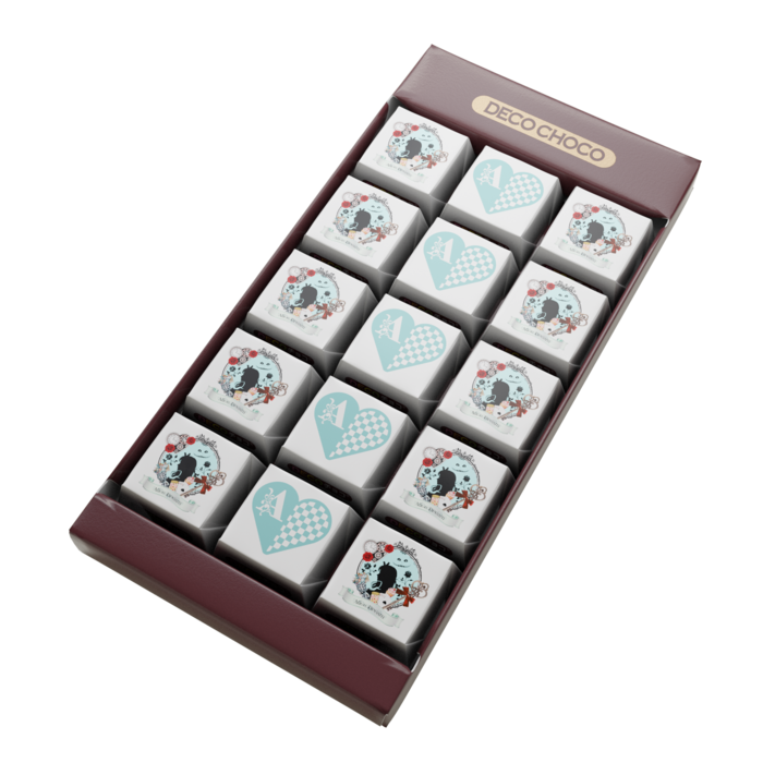 A：アリスとハート柄（15個）