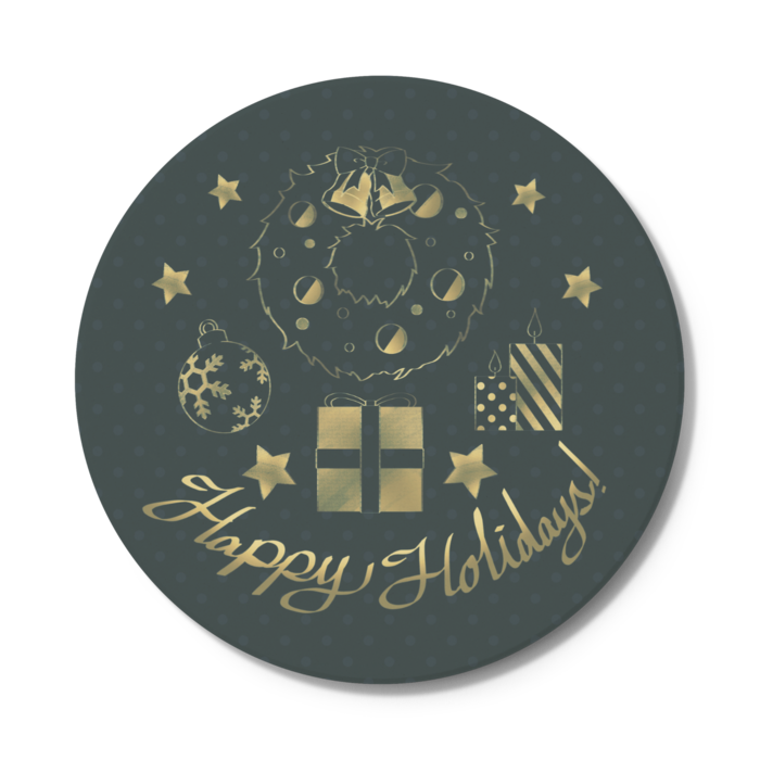 クリスマスコースター(リースといろいろ)緑