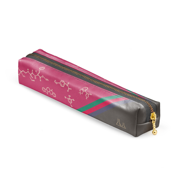 構造式ペンケース　黒&赤