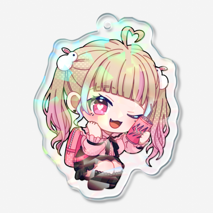 ホログラムアクリルキーホルダー - 50 × 50mm