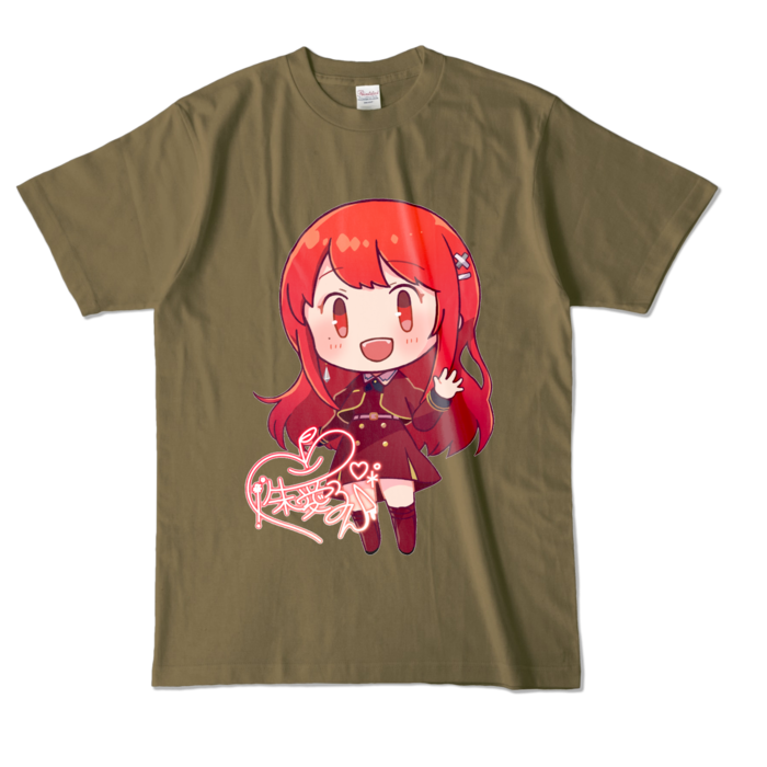 カラーTシャツ - L - オリーブ (濃色)