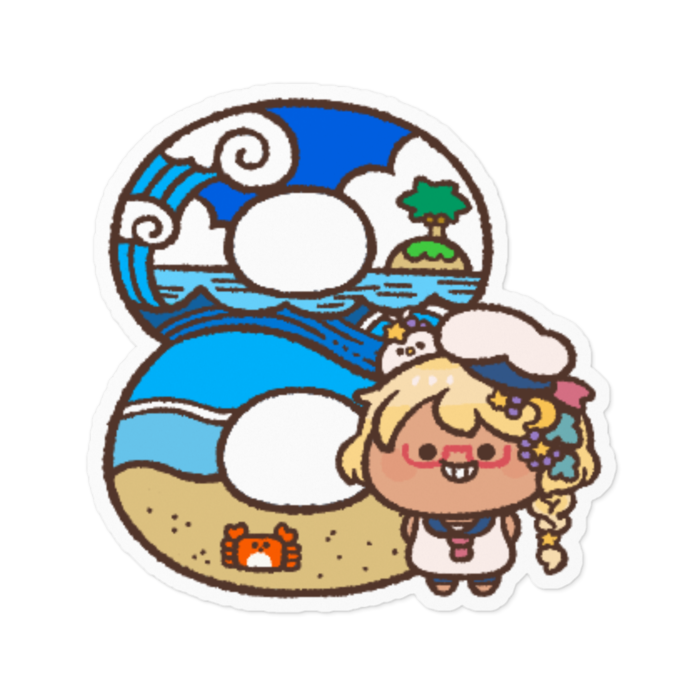 「8」ステッカー - 100 x 100 (mm)(2)