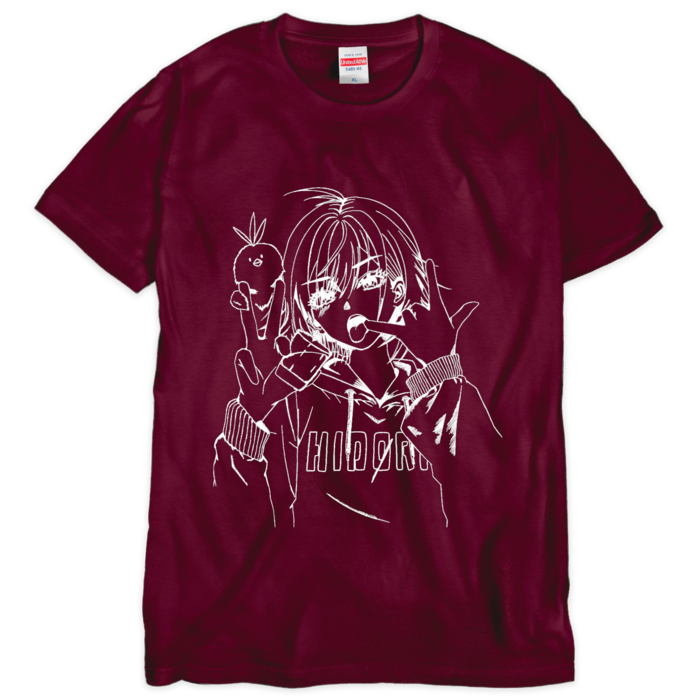 Tシャツ（シルクスクリーン印刷） - XL - ボルドー