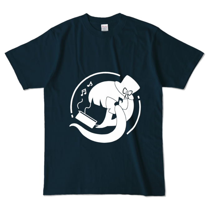 カラーTシャツ - L - ネイビー(白ロゴ)