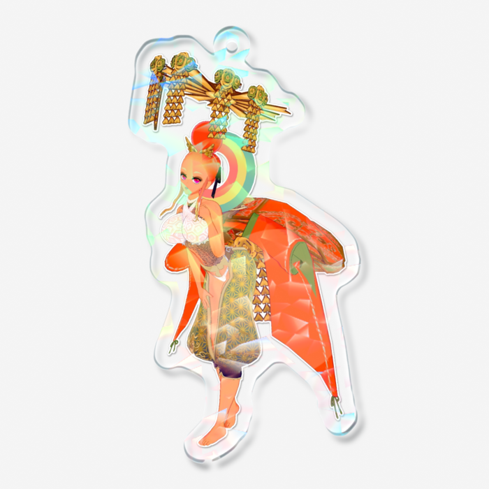 ホログラムアクリルキーホルダー - 70 × 70mm
