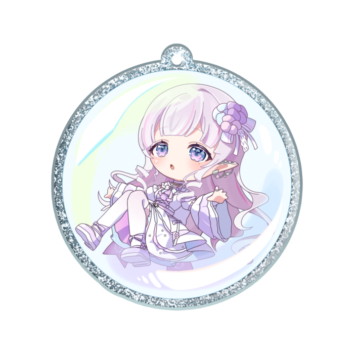 ラメアクリルキーホルダー - 50 × 50mm