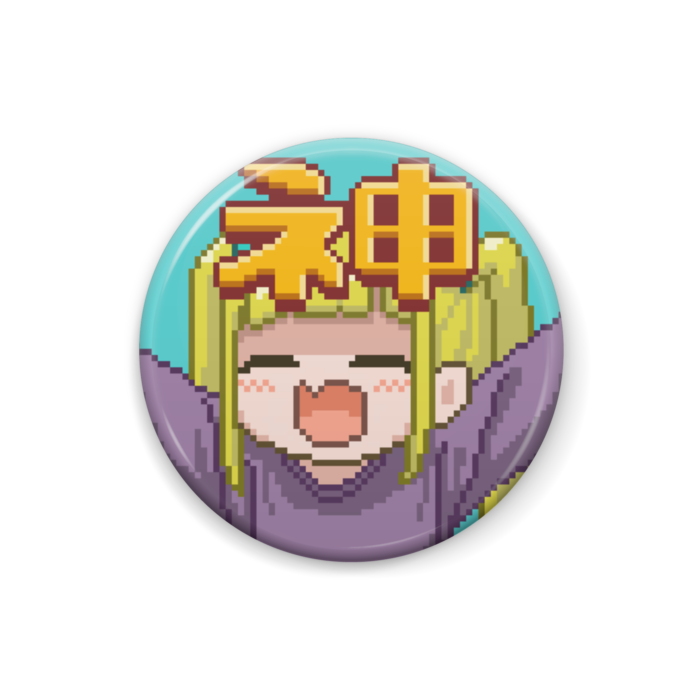 絵文字缶バッジ タカハシ妹(GOD) - 25mm