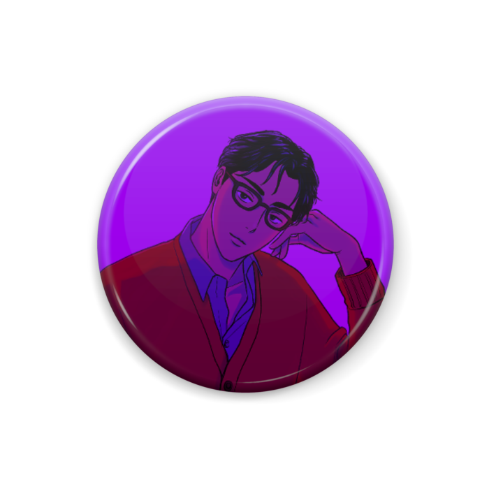 イメチェン慎司缶バッジ ・PURPLE- 25mm(2)