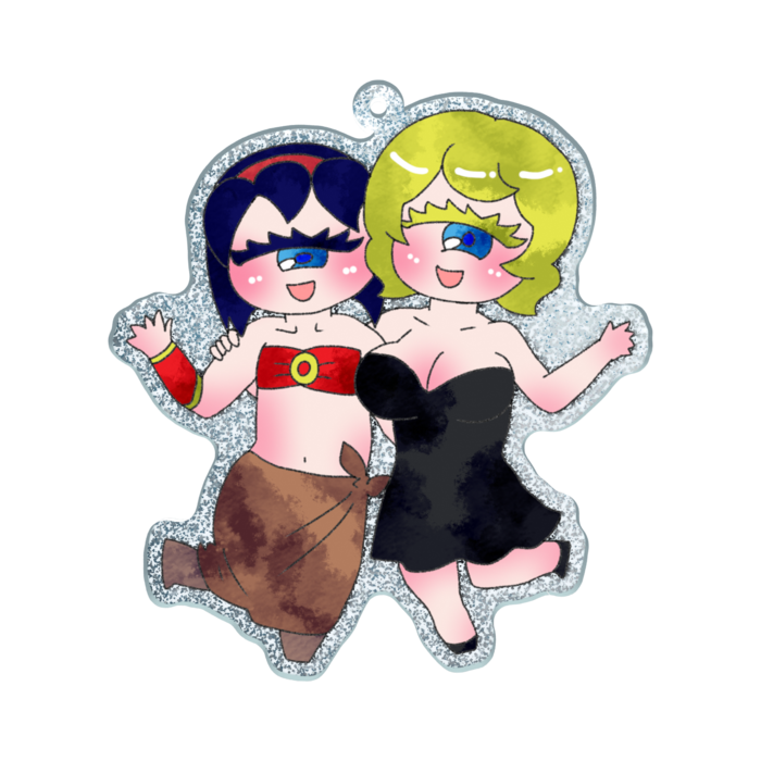 ラメアクリルキーホルダー - 70 × 70mm