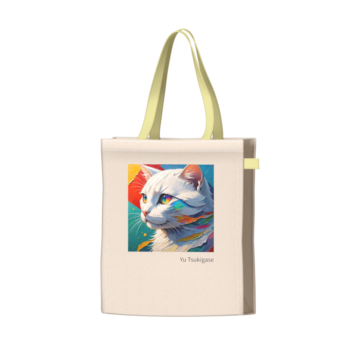 ツートンカラーバッグ - イエロー - W34 × H41 × D14cm