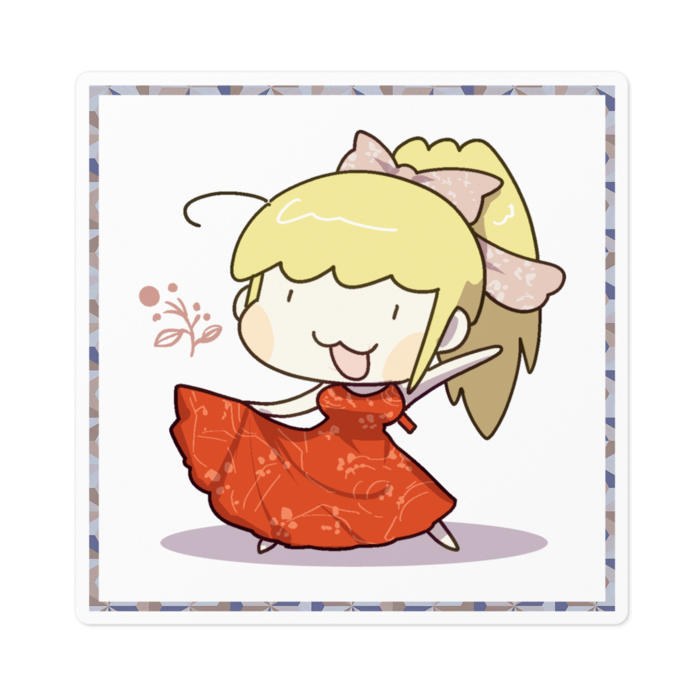 【ステッカー】情熱の真っ赤なドレスンナさん