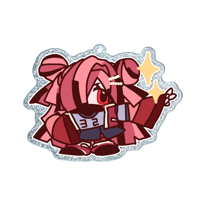 ラメアクリルキーホルダー - 70 × 70mm