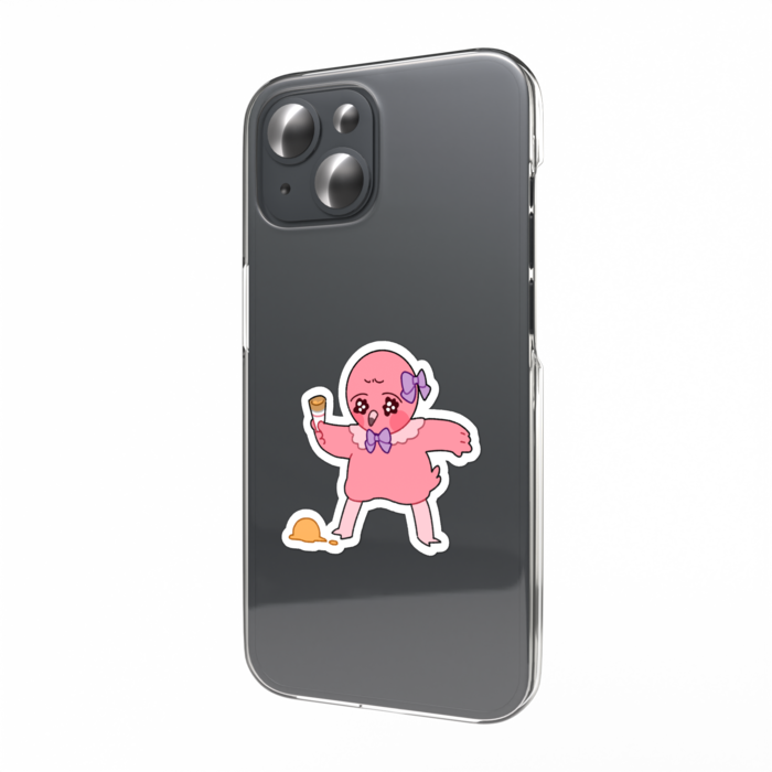 スマホステッカー 落としちゃったよ(キャラのみ)- W55 × H91mm 以内