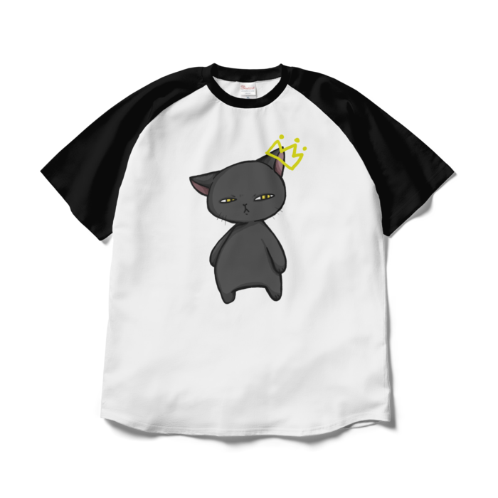 ラグランTシャツ - XL - ホワイト×ブラック
