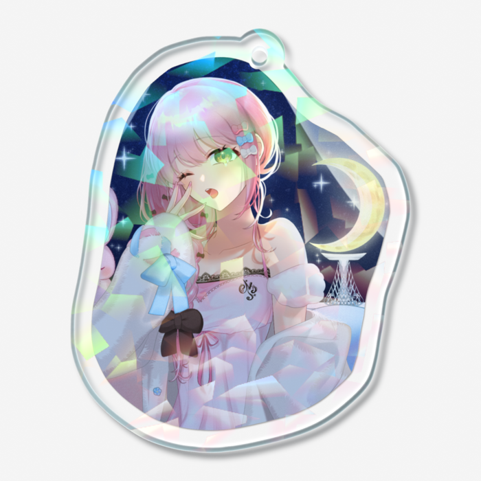 ホログラムアクリルキーホルダー - 50 × 50mm