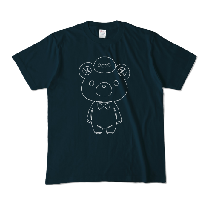 まんじゅうカラーTシャツ - M - ネイビー (濃色)