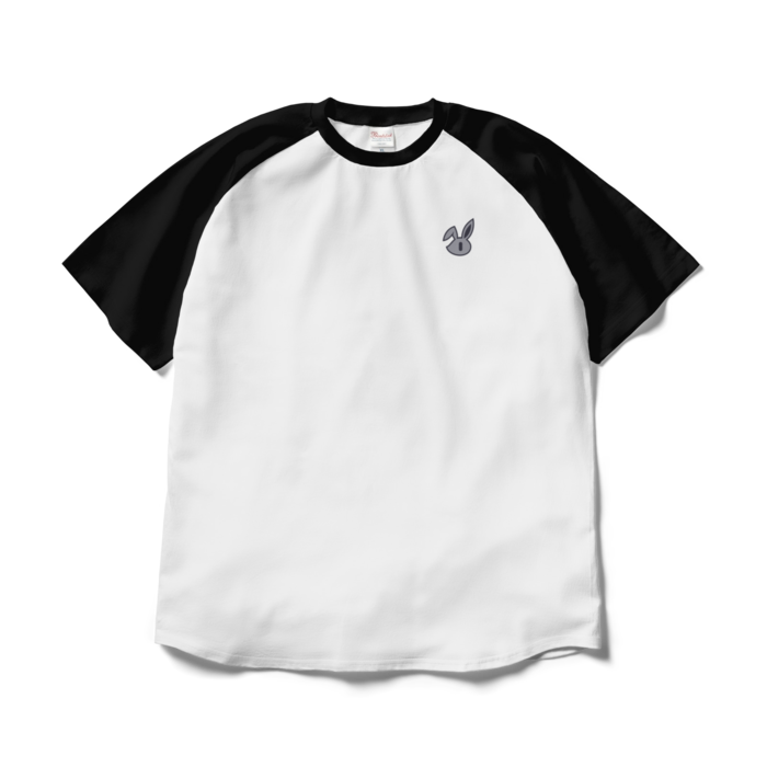 ラグランTシャツ　XL - 両面 - ホワイト×ブラック