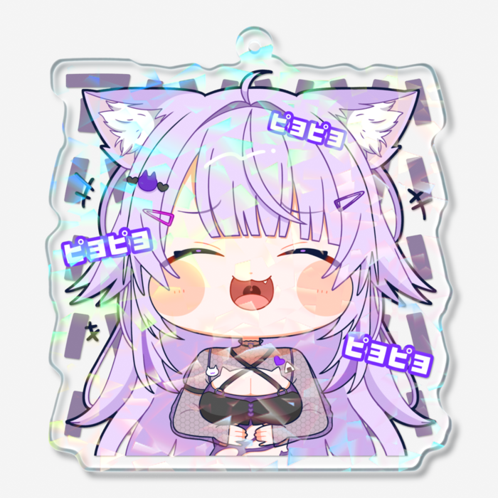 ホログラムアクリルキーホルダー - 70 × 70mm