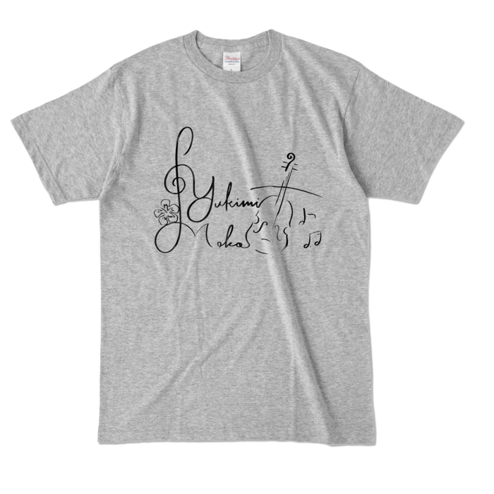 カラーTシャツ - L - 杢グレー (濃色)