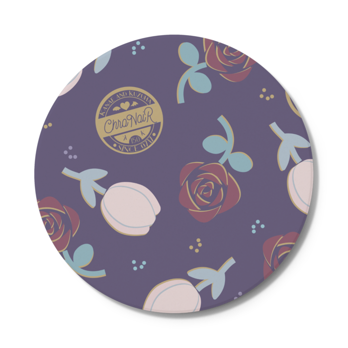 コースター  円形（紫）