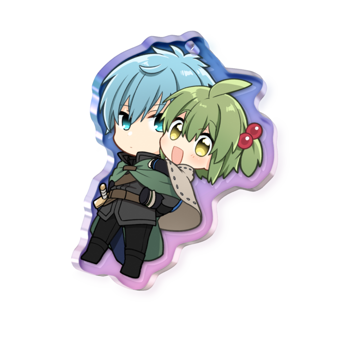 オーロラアクリルキーホルダー - 50 × 50mm