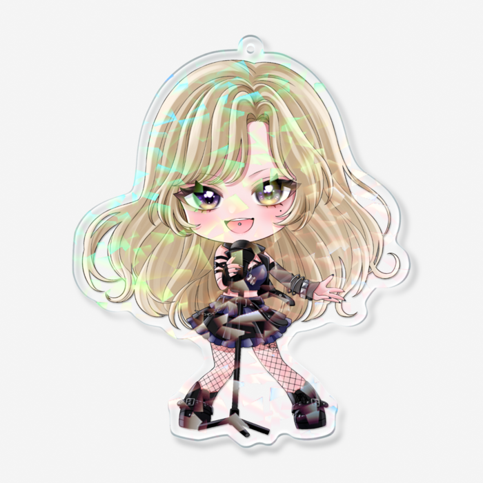 ホログラムアクリルキーホルダー - 100 × 100mm