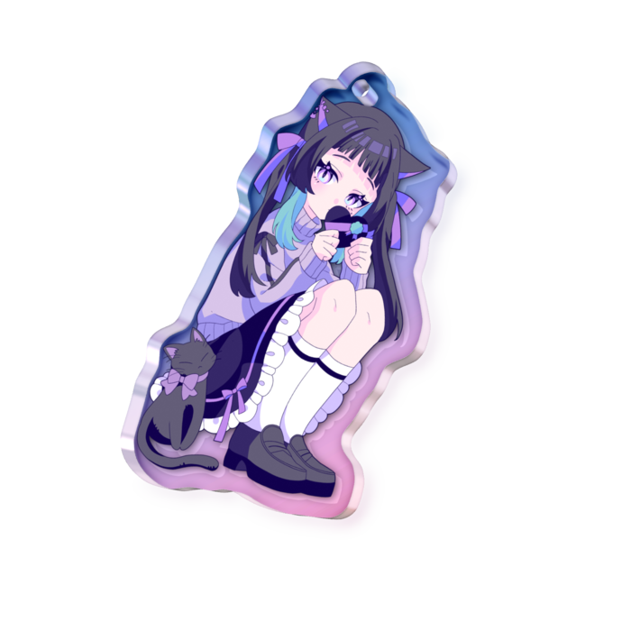 オーロラアクリルキーホルダー - 50 × 50mm