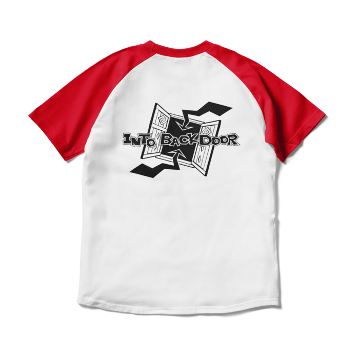 ラグランTシャツ - M - ホワイト×レッド