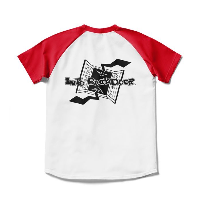 ラグランTシャツ - S - ホワイト×レッド