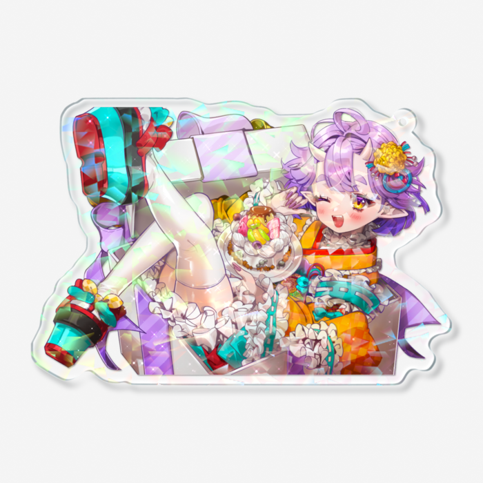 ホログラムアクリルキーホルダー - 100 × 100mm