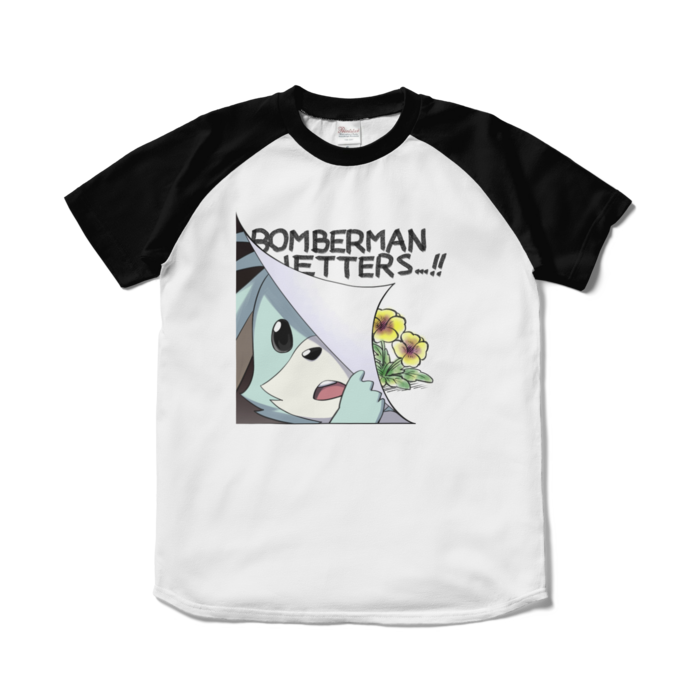 ラグランTシャツ - S - ホワイト×ブラック