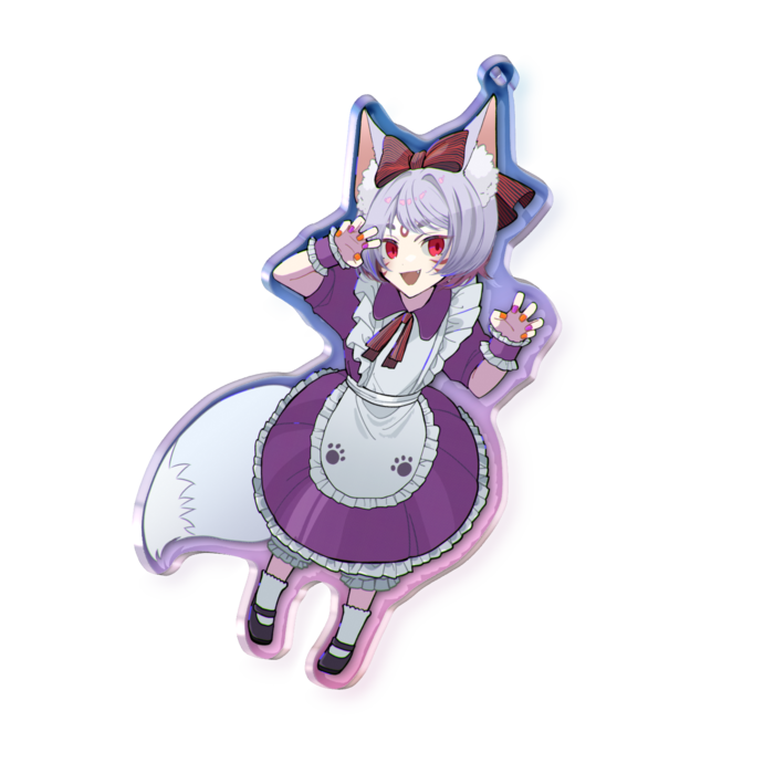 オーロラアクリルキーホルダー - 100 × 100mm