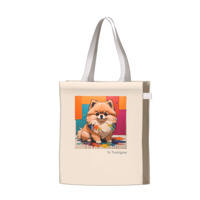 ツートンカラーバッグ - ホワイト - W34 × H41 × D14cm