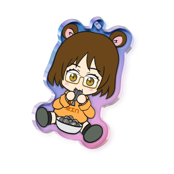 オーロラアクリルキーホルダー - 50 × 50mm