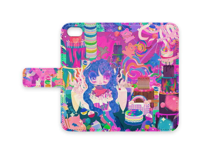 手帳型iPhoneケース - iPhone 8 / 7 - ストラップ穴 あり