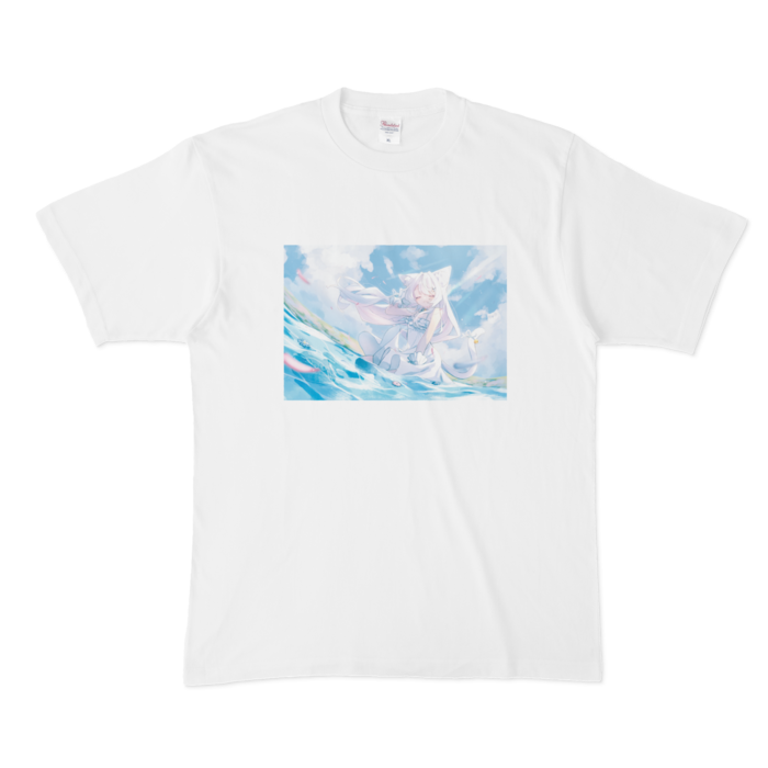 Tシャツ - XL - 白(表情4)