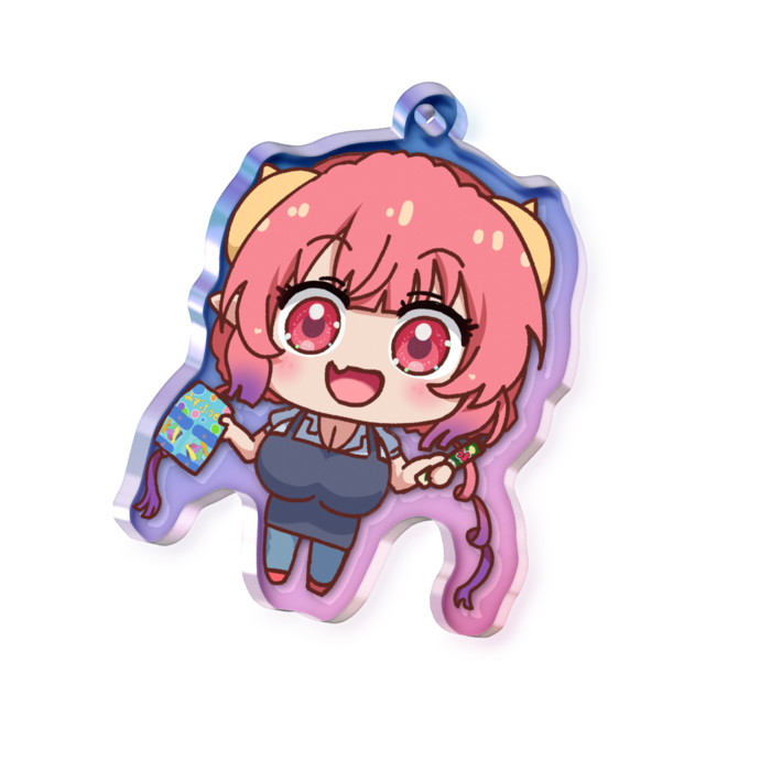 オーロラアクリルキーホルダー - 50 × 50mm