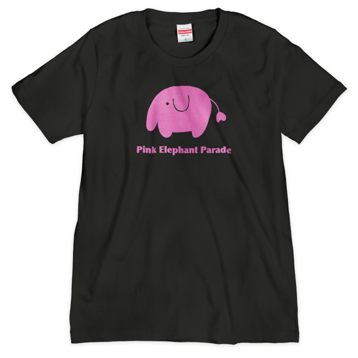 ピンクのぞうさんTシャツ（シルクスクリーン印刷） - S - 1色