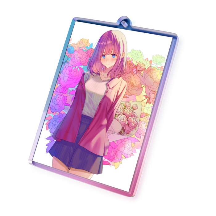 オーロラアクリルキーホルダー - 70 × 70mm