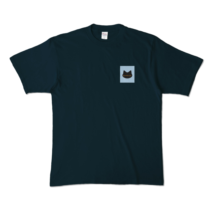 カラーTシャツ - XL - ネイビー /ロゴ　ライトブルー